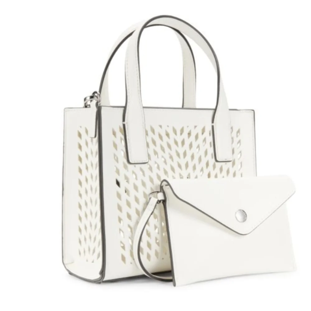Karl Lagerfeld Nouveau Cutout Satchel Crossbody Bag + Pouch + Dust Bag Nwt ❤ - Picture 9 of 10